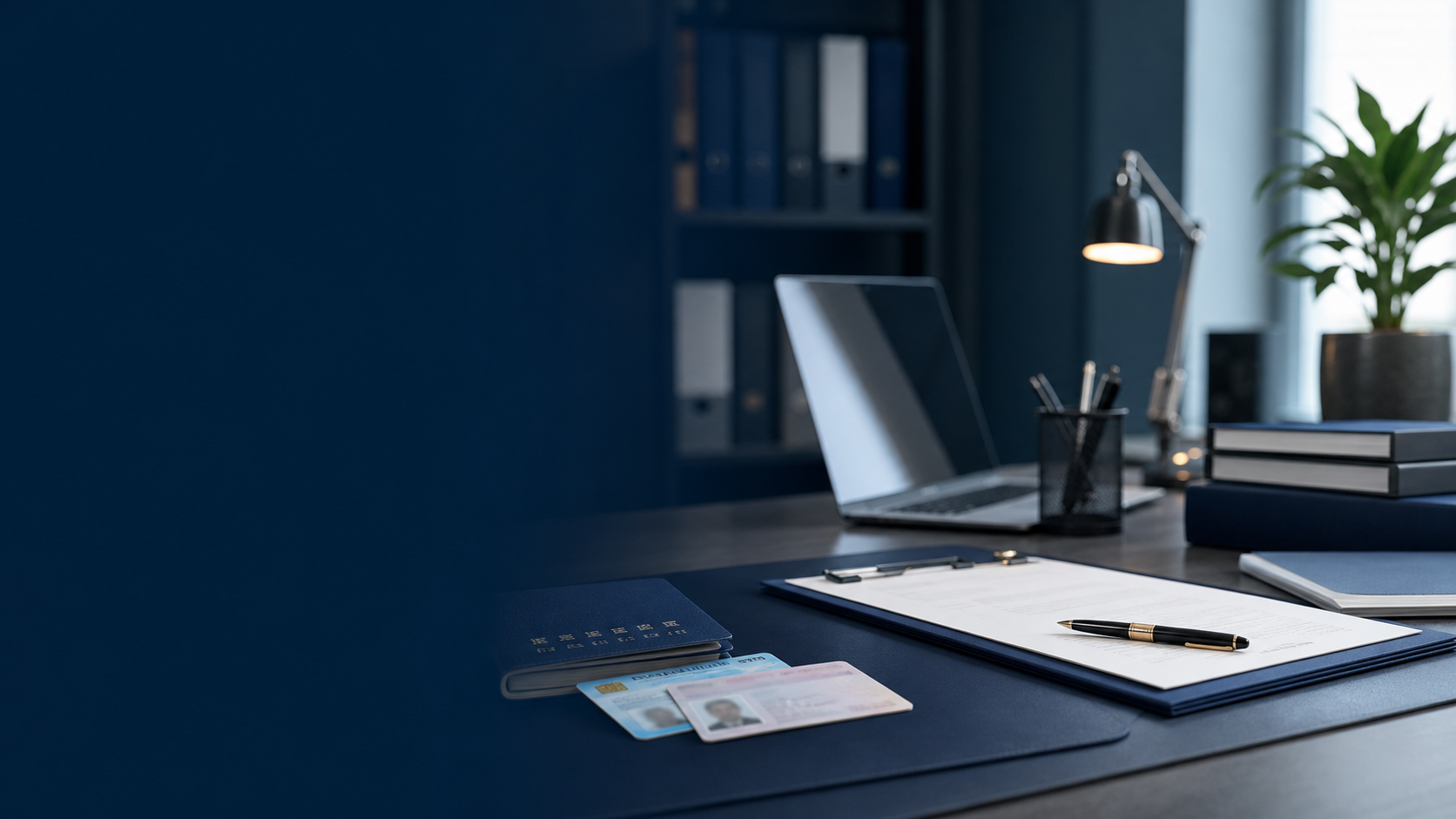İkamet ve çalışma izni danışmanlığı için profesyonel ofis görseli